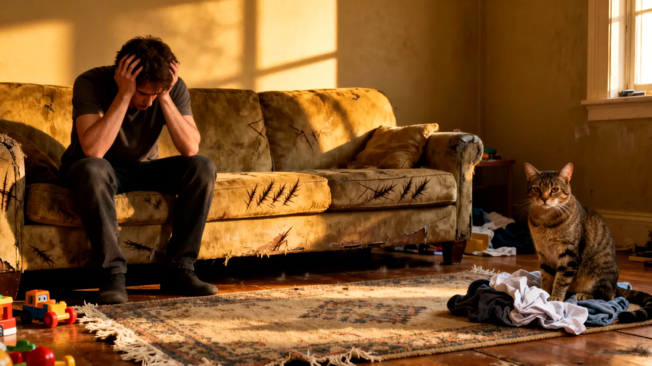 Die erwachsene Katze zeigt unerwünschte Verhaltensweisen wie Kratzen an Möbeln, Markieren oder Aggression gegenüber Menschen, und benötigt gezieltes Training sowie Verhaltensübungen zur Korrektur dieser Probleme"